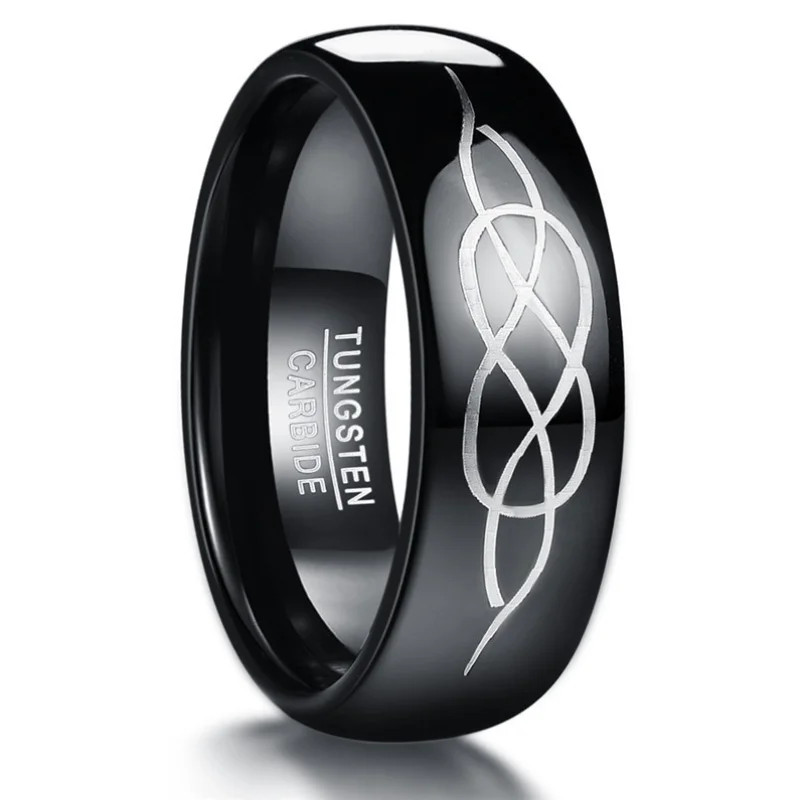 Кольцо JQUEEN мужское из карбида вольфрама лаконичное кольцо в кельтском стиле