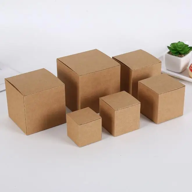 50 шт. крафт/белые подарочные коробки украшение для тортов упаковочная бумага