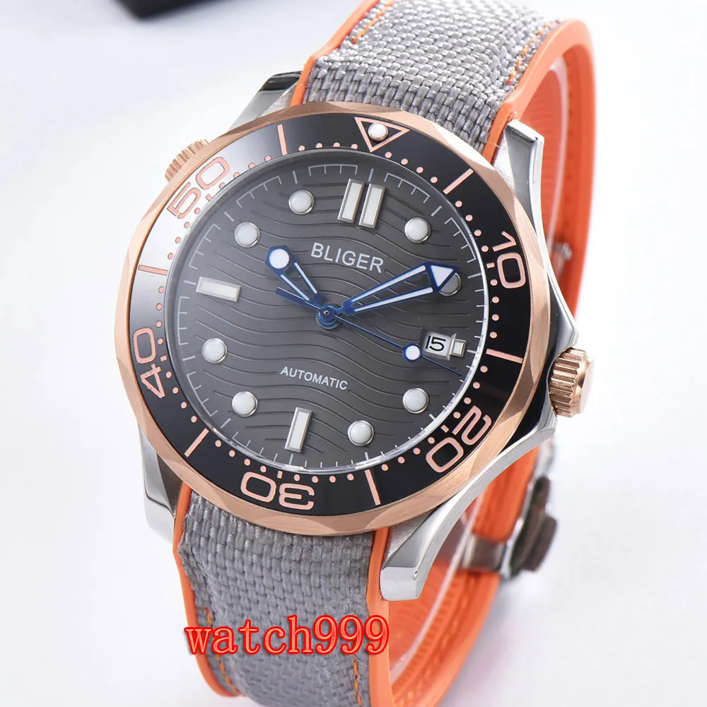 Часы Bliger женские механические Автоматические модные автоматические с черным