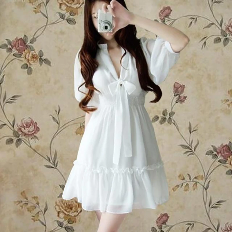 Новинка 2017 летнее модное Повседневное платье с бантом одежда размера плюс