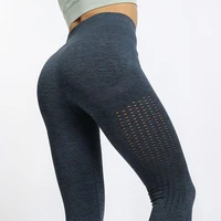 2019 new seamless yoga leggings sport women fitness running pants solid black workout sport wear mesh leggings jogging femme