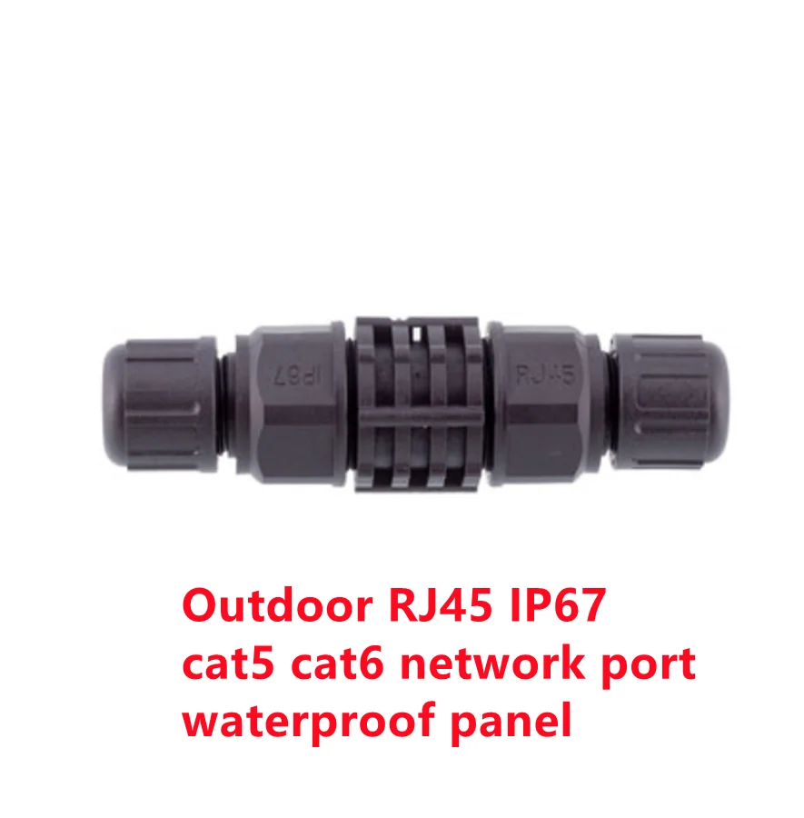 

Outdoor RJ45 COUPLING Waterproof Connector Cat5 Cat6 Network Port Waterproof Panel Installation IP67 IP68 Connector