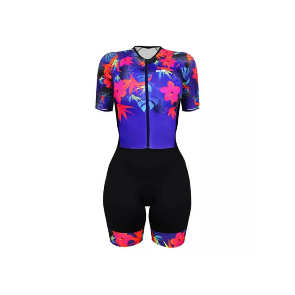 Костюм для триатлона SXTR Женская велосипедная майка цельный комбинезон с