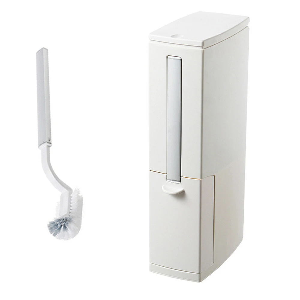 

Narrow Trash Bin Bathroom Can With Toilet Brush Creative Bathroom Plastic Waste Bin Dustbin Kitchen Garbage Bucket Trash Bin