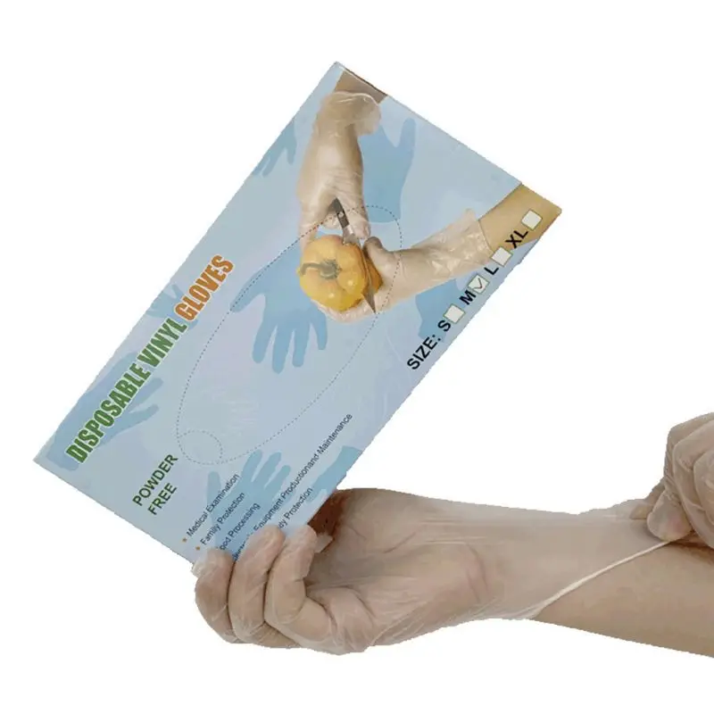 

100Pcs/Box Disposable Clear Food-Grade Plastic Gloves for Kitchen Cooking Cleaning Safety Food Handling K1ME