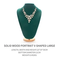 new wood female luxury necklace jewelry half length portrait display model earring bracelet ring showcase jewellery organizer