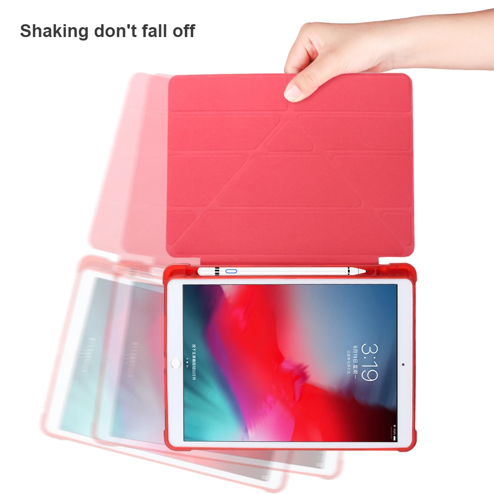 Для iPad Pro 10,5 чехол с карандашом, мягкий чехол для iPad Air 3, кожаный чехол для iPad 10,2, чехол 7-го поколения
