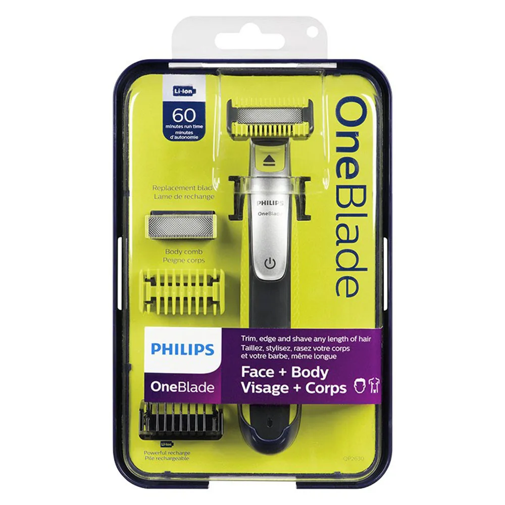 QP2630 Электробритва Philips OneBlade QP2630 Влажная и сухая перезаряжаемая электрическая бритва с аккумулятором Li-lon 100-240 В для мужчин - Цвет: QP2630