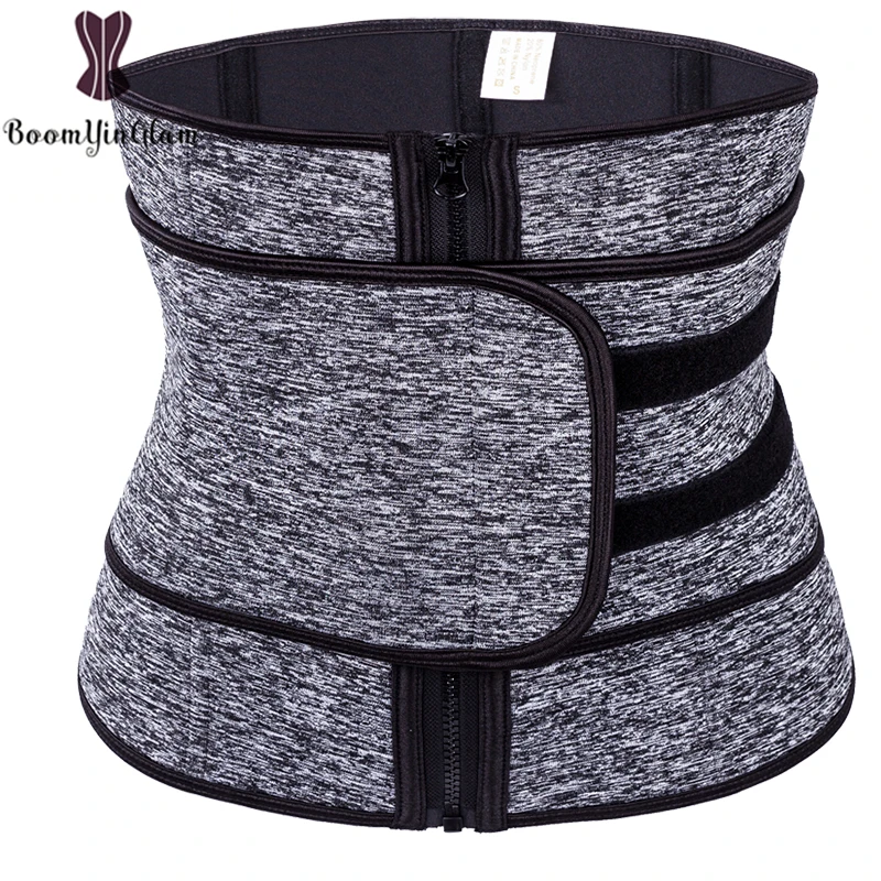 Hot Women Neoprene Waist Trimmer Magic Paste Super Compression Girdle Belt Zip Up Waist Trainer For Postpartum Recovery