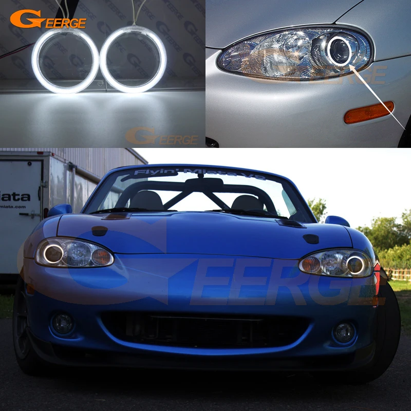 Для MAZDA MX 5 2000 2001 2002 2003 2004 2005 отличные ультра яркие CCFL ангельские глазки Halo кольца
