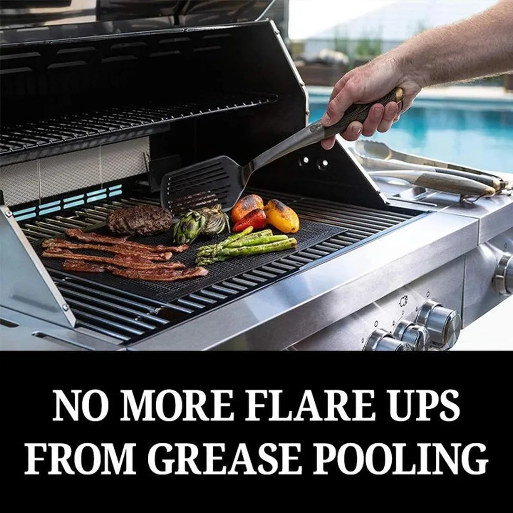 5 шт. коврик для барбекю гриля с антипригарным покрытием стекловолокно