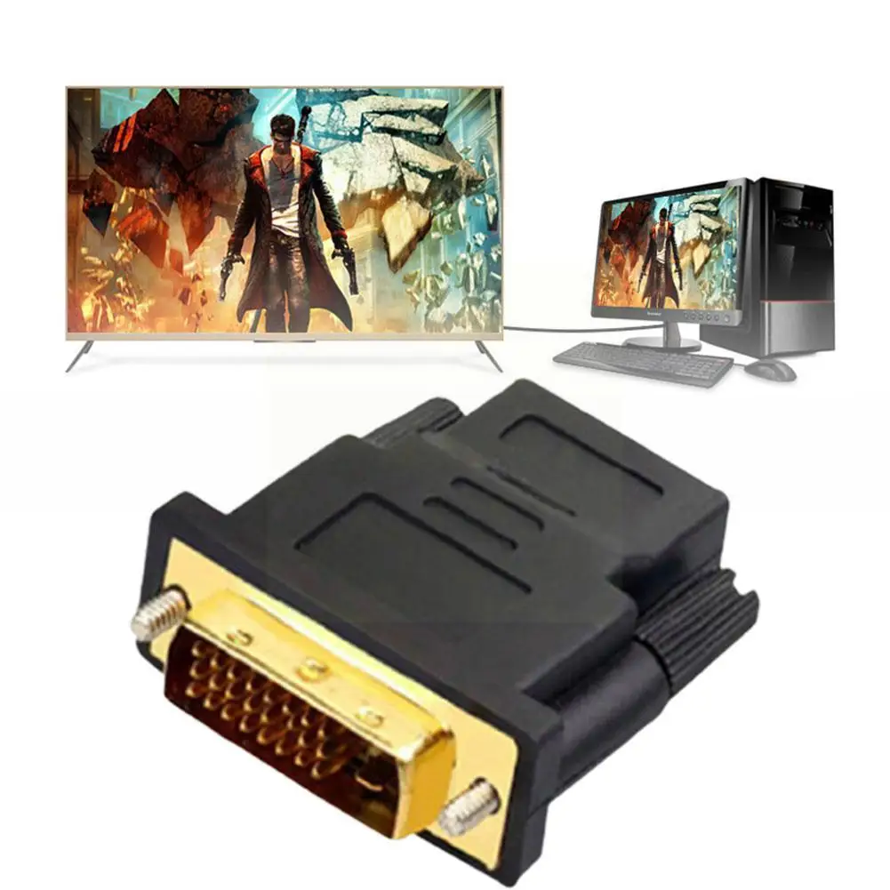 

Лидер продаж, заводская цена, разъем DVI (24 + 1 штырь) в HDMI-совместимый женский износостойкий дисплей, супер позолоченный адаптер 24K K7G7