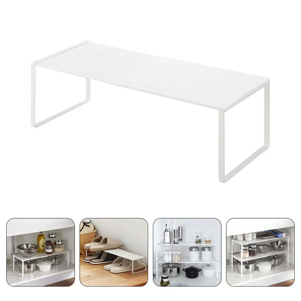 

1Pc Retractable Shoes Rack Home Kitchen Storage Rack Simple Shoes Shelf White