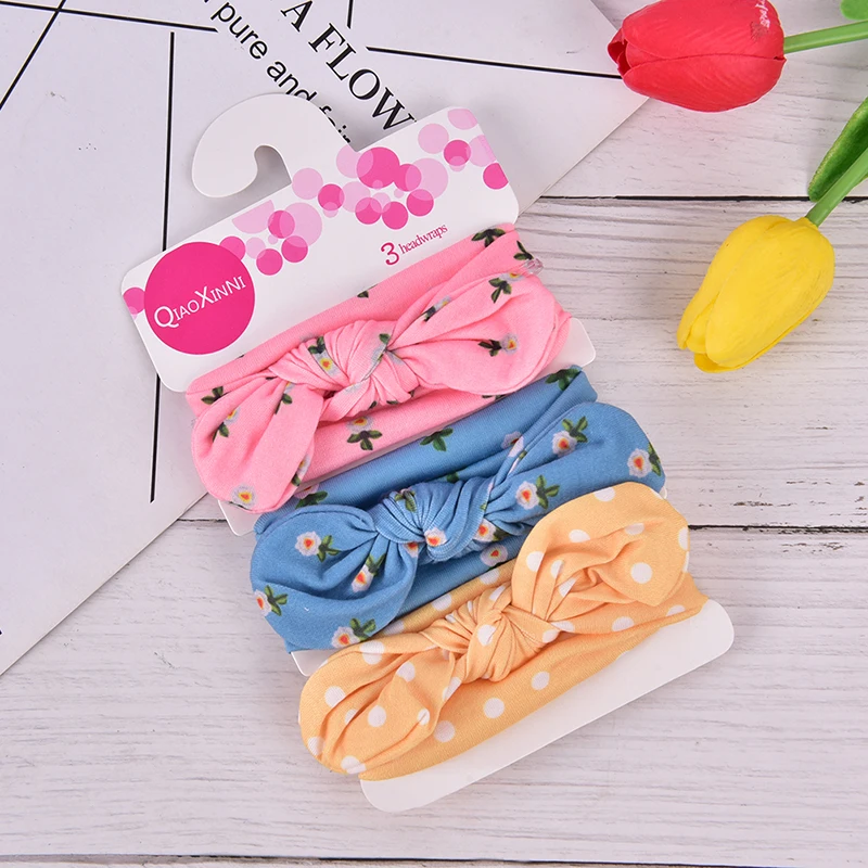 

3pcs/lot baby headband flower print hairwear for newborn baby girl headband for litle girl headbands children New Arrive