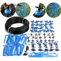 20m 30m 8lph compensation dripper watering drip kits patio 4 way distribution irrigation for greenhouse blue bending emitter