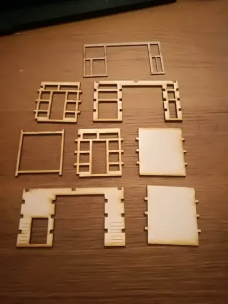 DIY кукольный домик миниатюрная деревянная сцена модель с 28 мм соотношение 1:56 для японских воюющих штатов Размер 26*12*16 см