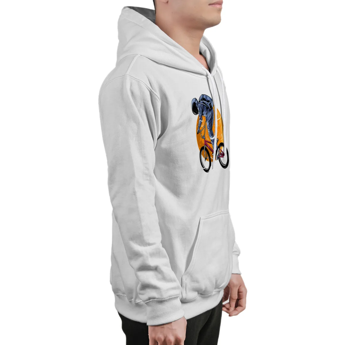 

Men's Hoodie astronaut riding bmxEssentials Print Custom long Sleeve sweatshirt women Mens Clothes 37485
