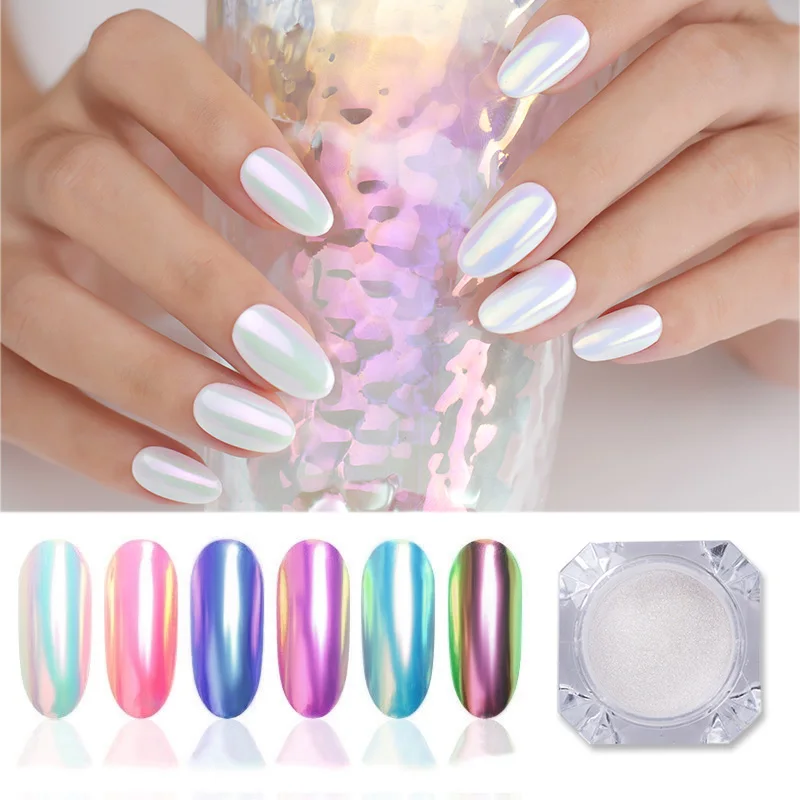 1 коробка зеркальный лак для ногтей пудра хамелеон дизайн пыль блестящий порошок