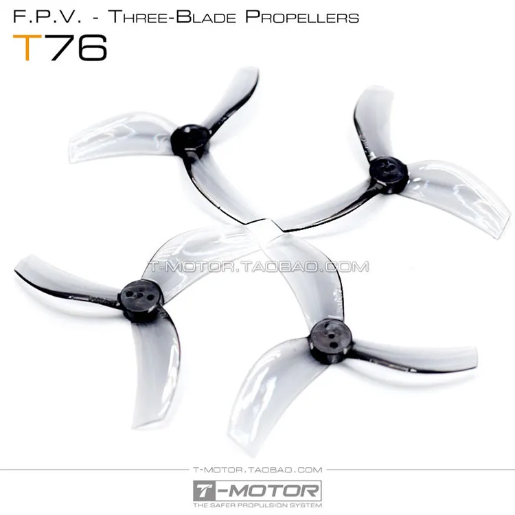 

24pcs/12pairs T-MOTOR T76 3-blade 76mm propeller 3 inch CineWhoop Ducted match with F1507 without shaft RC FPV racing drone
