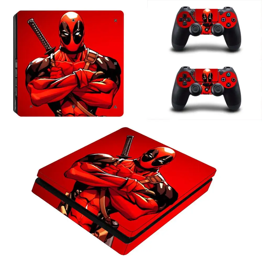 Deadpool PS4 тонкая наклейка s PS 4 Play station Тонкая виниловая Pegatinas для playstation Slim консоль и