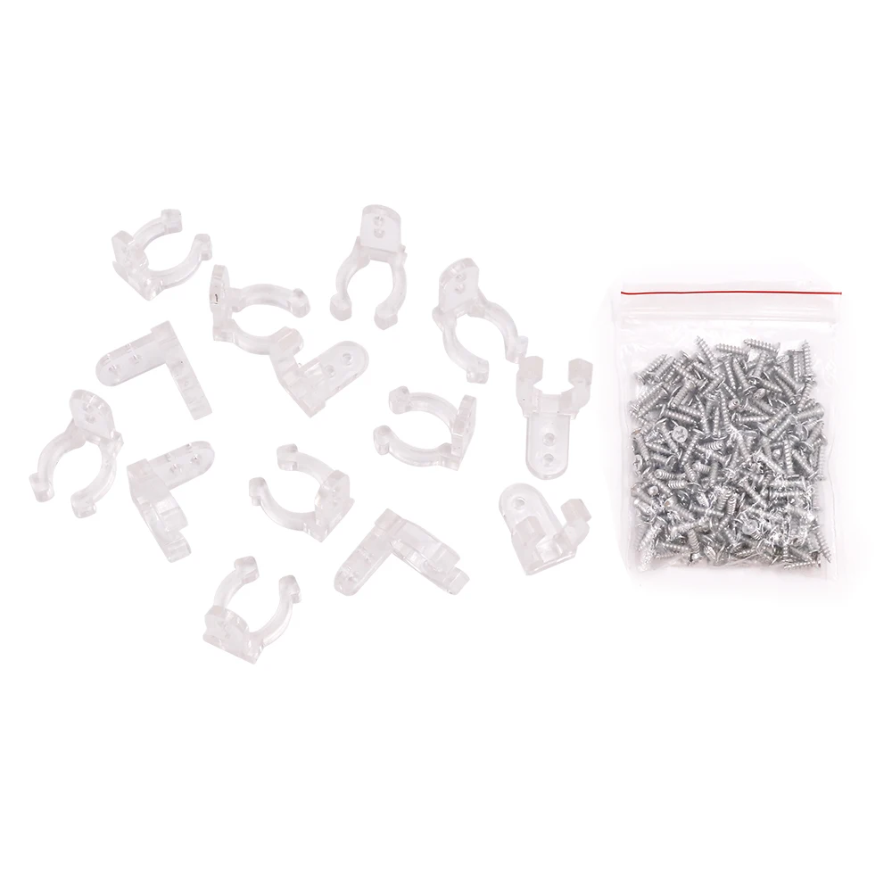 100 шт. зажимы для светодиодной ленты и 200 винтов используются 110 В 220 14 мм круглых 2