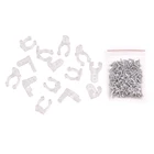 100 шт. зажимы для светодиодной ленты и 200 шт. винтов используются для 110 В 220 В 14 мм круглых 2-проводных неоновых световых пластиковых пряжек светодиодных аксессуаров