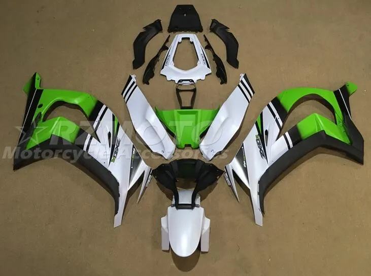 

Новый комплект обтекателей из АБС-пластика, подходит для kawasaki Ninja ZX-10R ZX10R 2011 2012 2013 2014 2015, комплект кузова 11 12 13 14 15, зеленый, белый, матовый