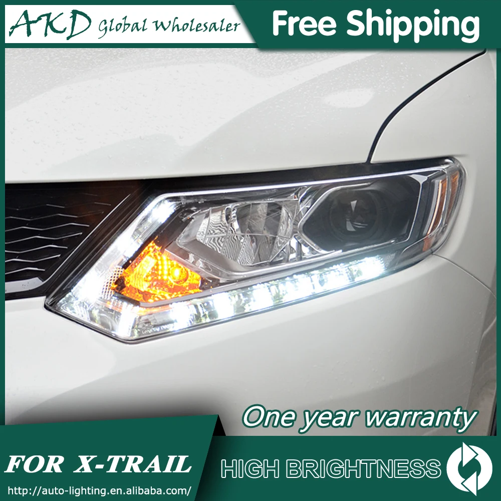 Головной светильник s для автомобиля Nissan X-trail 2014-2016 Rouge DRL Дневной ходовой головной