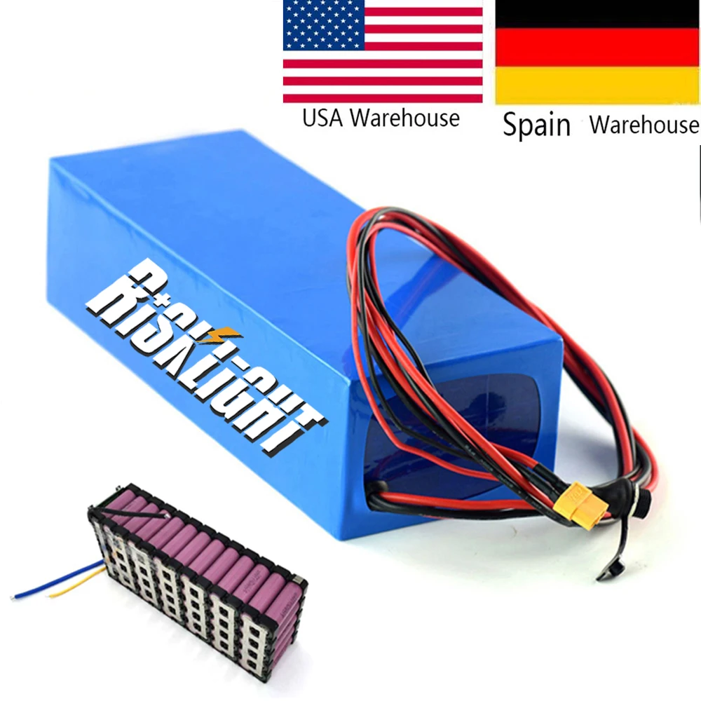 Перезаряжаемый литий-ионный аккумулятор для электровелосипеда 52 в 48 В 18650 20 Ач 60 72