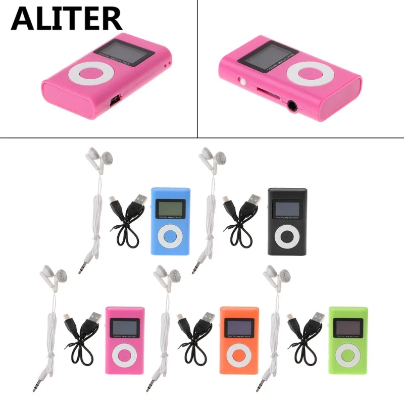 Мини Цифровой музыкальный MP3 плеер с ЖК экраном спортивный дорожный товар