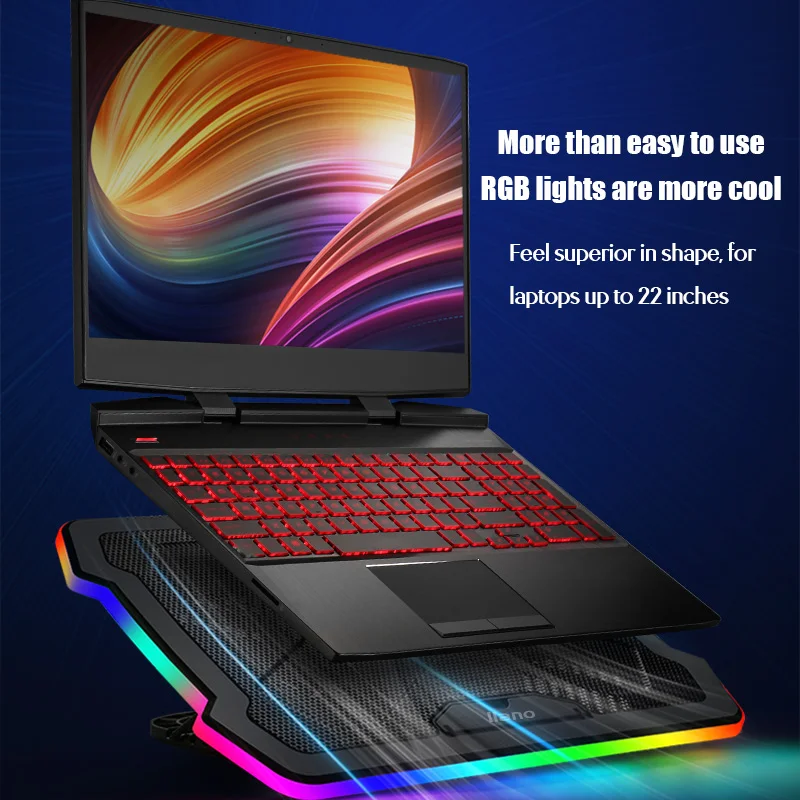 Llano охлаждающая подставка для ноутбука с регулируемой скоростью ветра/высотой RGB