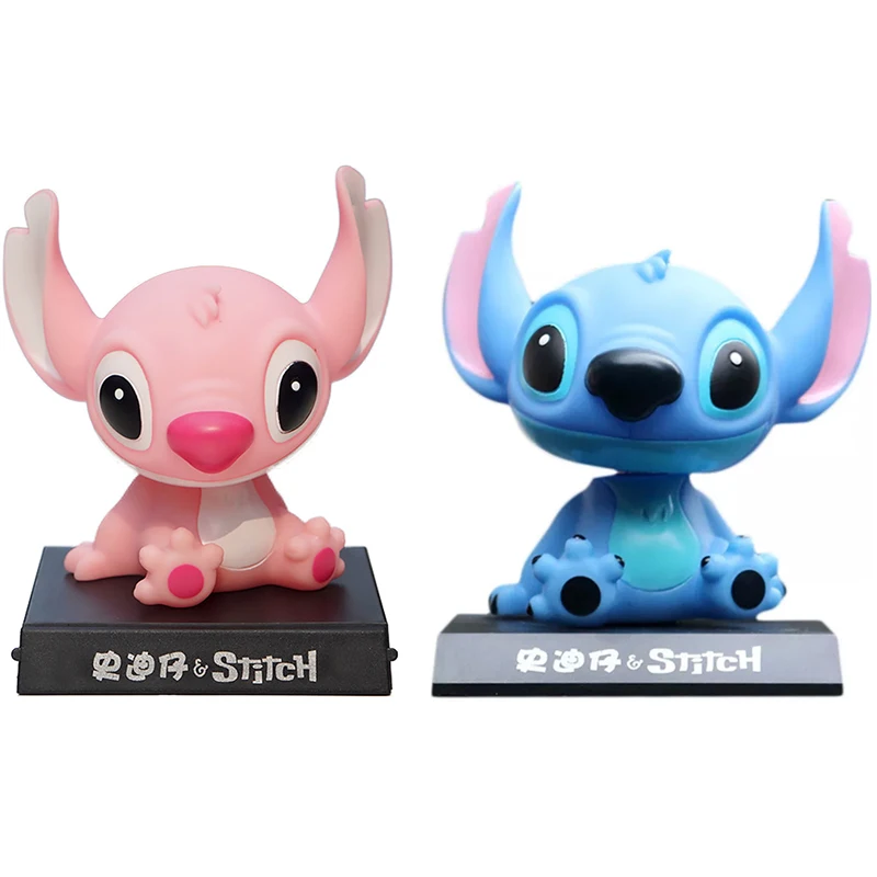 

Модель ститча, фигурка Диснея, держатель для телефона из мультфильма, украшение, кукла с вращающейся головой, милая интерьерная машинка, бут...