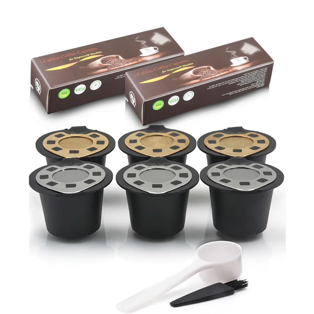 Капсулы для кофе многоразовые из нержавеющей стали с фильтром заваривания