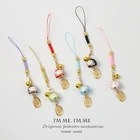 Милая керамическая цепочка для кота Maneki Neko, милая подвеска с цветком вишни