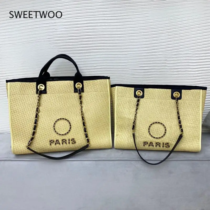 Модная плетеная Сумка тоут брендовая дизайнерская дамская сумочка на плечо из