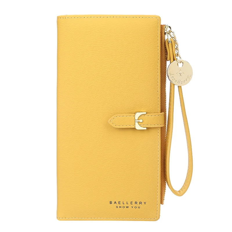 Yellow Baellerry, Длинный кошелек, женские кошельки, модный кошелек для монет, держатель для карт, женские кошельки, высокое качество, клатч, сумка для денег, кошелек из искусственной кожи - Цвет: Yellow