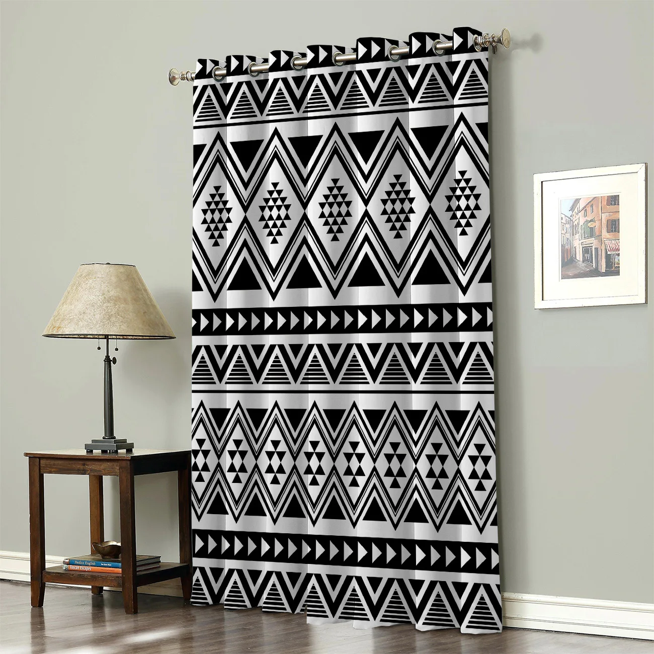 Элегантный стиль и Этнический узор Navajo Tuo черно белого цвета абстрактные