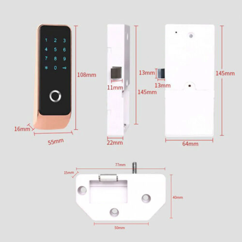Шкафчик отпечатков пальцев Дверной замок без ключа Умный Цифровой