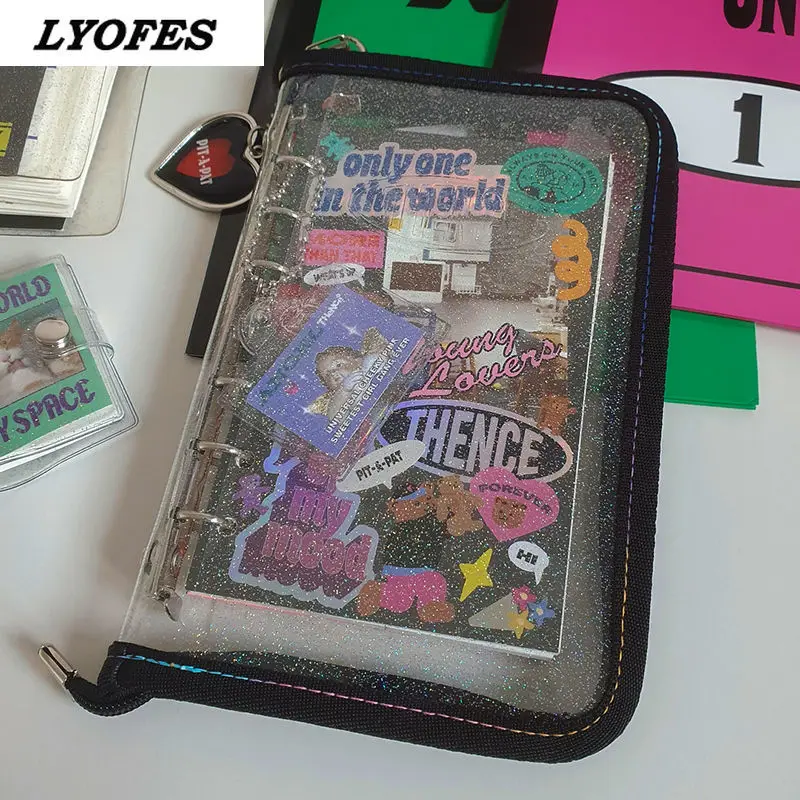 

Блокноты канцелярские милые Тетрадь журнал 6 кольцо с новой уникальной технологией рассеивания ПВХ милый дневник Эскиз книги связующее вещество Тетрадь бюджетная Книга повестки дня