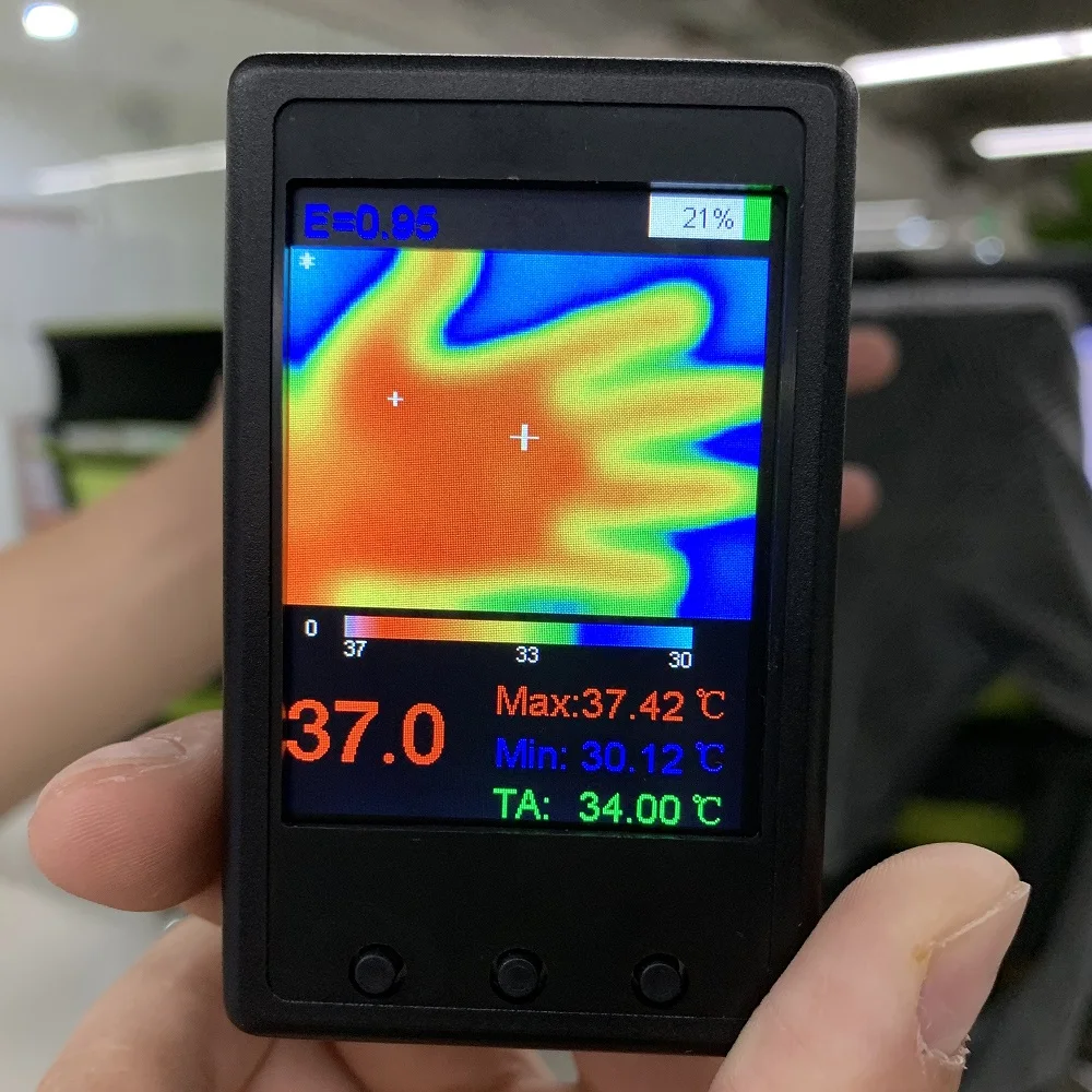 Переносной HY-18 MLX90640 ручная Термографическая камера Инфракрасный датчик температуры цифровой инфракрасный тепловизор