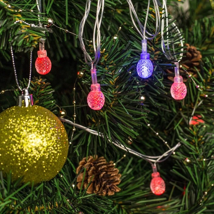 Гирлянда &quotНить&quot с насадками “Мини фонарик” 5 м LED 20 220V мигает нить прозрачная