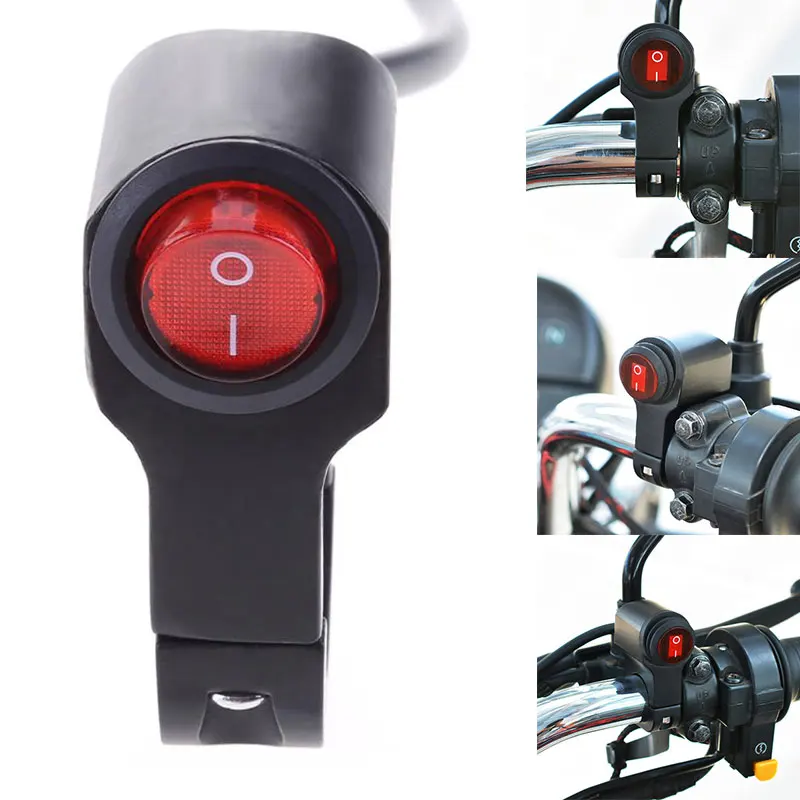 12V 10A мотоциклетные переключатели ручка скутера крепление сигнальная лампа рог
