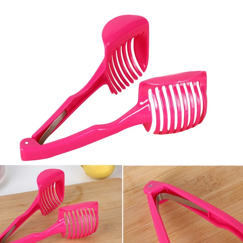 Пластиковый слайсер для картофеля ремешок томатов инструмент держатель резки