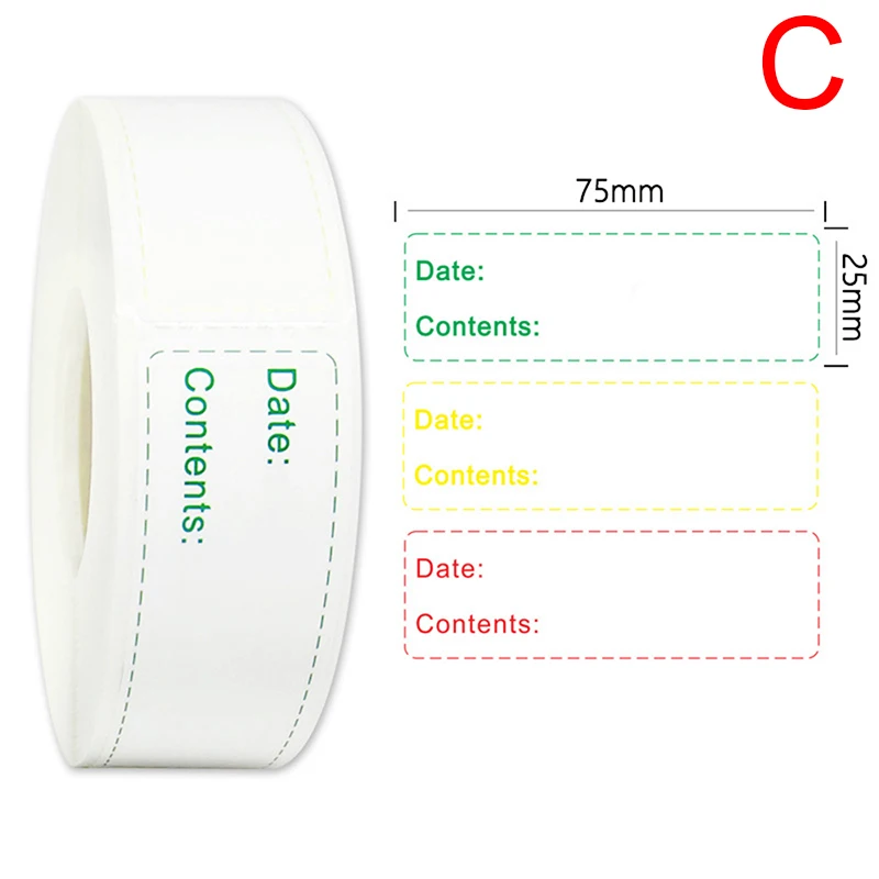 

150pcs/roll Kitchen Sticker Refrigerator Freezer Food Storage Date Content Label