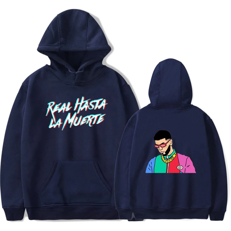 Anuel AA Стиль Знаменитостей уличная Толстовка зима осень для мужчин/женщин хип хоп пуловер с длинным рукавом негабаритных толстовки