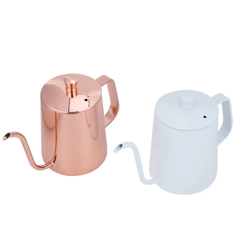 С золотым покрытием и с белым залить Кофе чайник гусиная шея носик|Кофейники| |