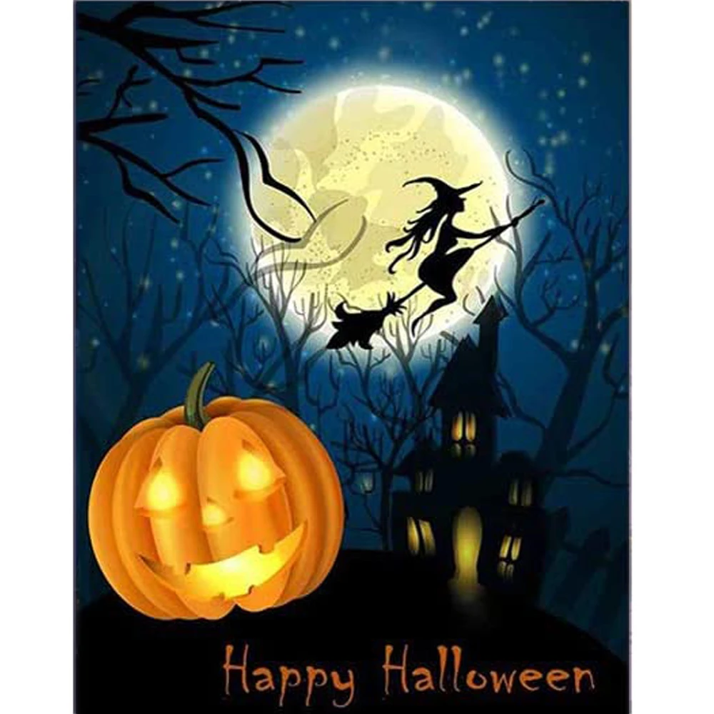 

Halloween Pumpkin Demon 14CT Cross-Stitch DIY Embroidery Patterns Sewing Handmade Handicraft Craft Design Stamped For Adults