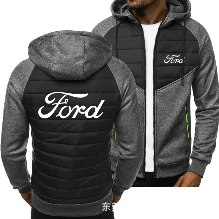

Новинка 2020, модный свитер с капюшоном, весна-осень, спортивная машинка с логотипом FORD, трендовый мужской свитер, плюшевый кардиган, мужская т...