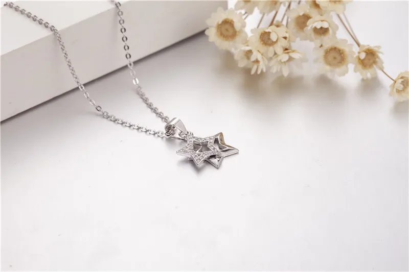 Роскошные ювелирные изделия из стерлингового серебра 925 пробы подвеска двух