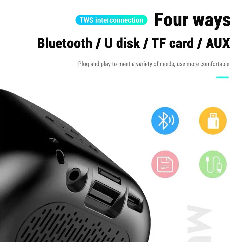 Мини динамик KISSCASE Hi Fi Bluetooth AUX FM TF карта|Портативные колонки| |